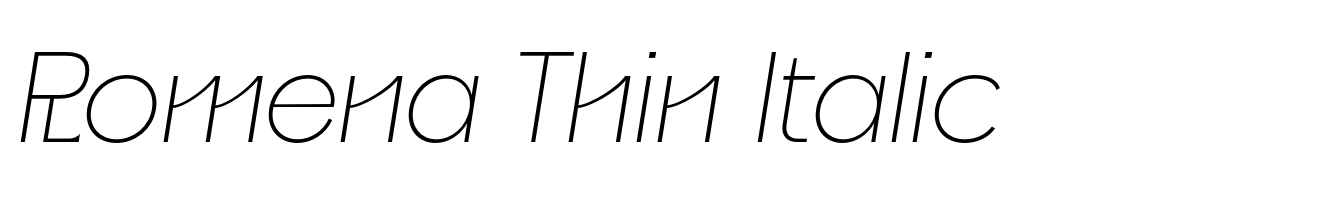 Romena Thin Italic